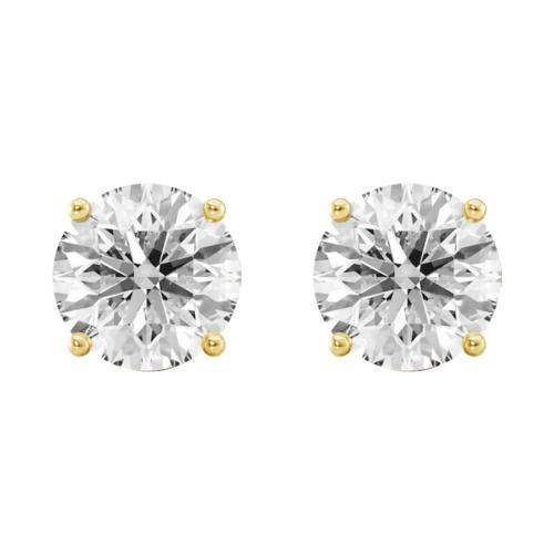 Ultimate Value® Lab-grown Diamonds Round Brilliant Solitaire Screw Back Studs - 1 Ct. T.w. in 10K Yellow Gold