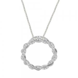 Ultimate Value® Lab-grown Diamonds Twisted Circle of Life Pendant - 0.40 Ct. T.w. in 10K White Gold
