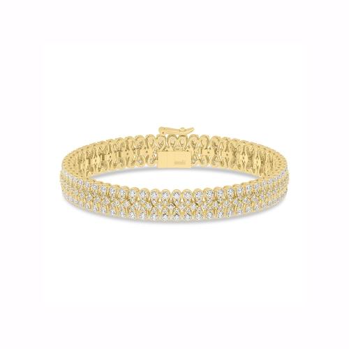 7 Ct. T.w. Lab-grown Diamond Pear Shape Bracelet - Novello In 14Kt Yellow Gold