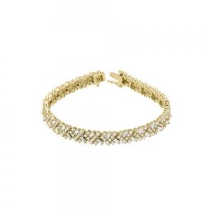 5 Ct. T.w. Lab-grown Diamond Baguette Lady's Bracelet - Novello In 14Kt Yellow Gold