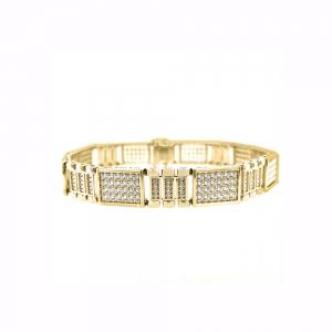 5 Ct. T.w. Lab-grown Diamond Men's Link Bracelet - Novello In 14Kt Yellow Gold