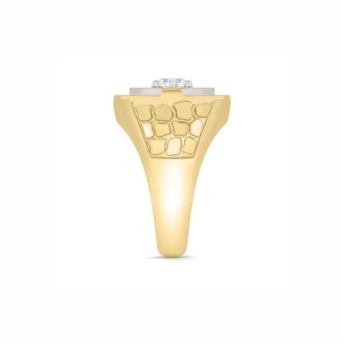 2 Ct. T.w. Lab-grown Diamond Cuban Men Fashion Ring - Novello In 14Kt Yellow Gold