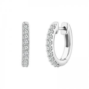 Bella by Ovani® Lab-grown Diamonds Huggie Hoops 0.55 Ct. T.w. in 14K White Gold