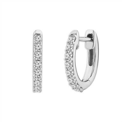Bella by Ovani® Lab-grown Diamonds Huggie Hoops 0.30 Ct. T.w. in 14K White Gold