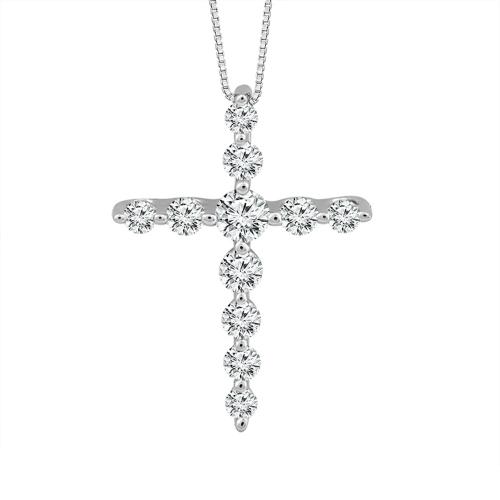 Bella by Ovani® Lab-grown Diamonds Cross Pendant 0.33 Ct. T.w. in 14K White Gold