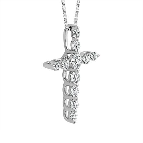 Bella by Ovani® Lab-grown Diamonds Cross Pendant 0.33 Ct. T.w. in 14K White Gold