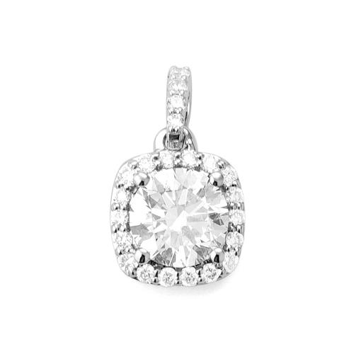Bella by Ovani® Halo Diamond Pendant 1.65 Ct. T.w. in 14K White Gold