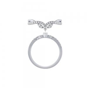 Novello Lab-grown Diamonds Crown-Inspired Engagement Ring 0.25 Ct. T.w. in 14K White Gold