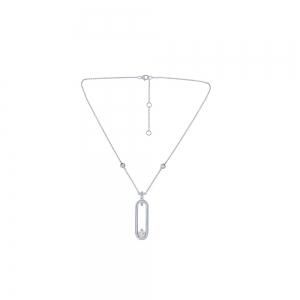 Novello Lab-grown Diamonds Paperclip Necklace 5.90 Ct. T.w. in 14K White Gold