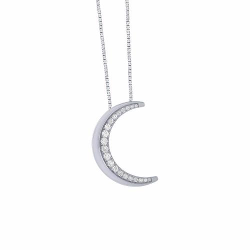 Bella by Ovani® Lab-grown Diamonds Moon Pendant 0.50 Ct. T.w. in 10K White Gold