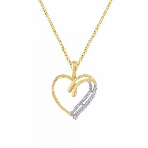 Novello Lab-grown Diamonds Heart Pendant 0.25 Ct. T.w. in 10K Yellow Gold