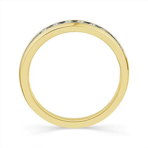 Diamond Round Brilliant Cut Channel Wedding Band 0.5 Ct. T.w. in 10K yellow Gold