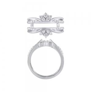 Novello Lab-grown Diamonds Wedding Ring Enhancer 0.50 Ct. T.w. in 14K White Gold