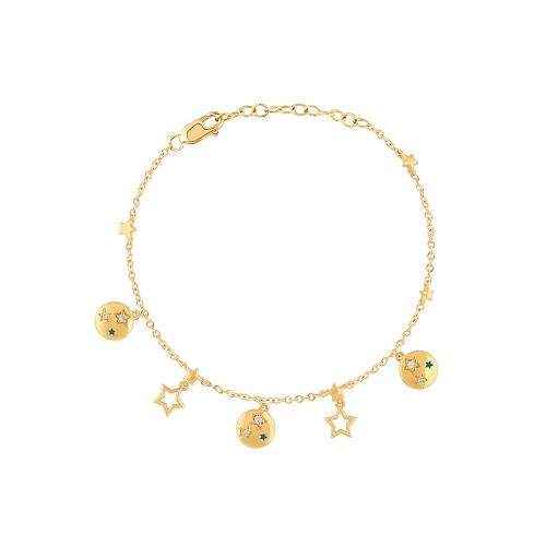 Bella by Ovani® Lab-grown Diamonds Enamel Star Charm 0.05 Ct. T.w. in 10K Yellow Gold