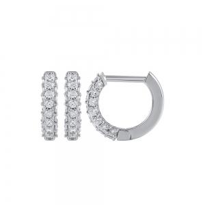 "Novello-Collection"'S 0.50ct. T.w. LAB GROWN DIAMOND HOOPS EARRINGS IN 10KT GOLD