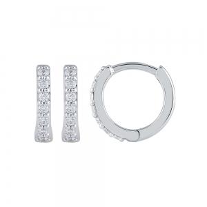 "Novello-Collection"'S 0.10ct. T.w. LAB GROWN DIAMOND HOOPS EARRINGS IN 10KT GOLD