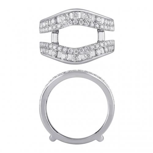 1.05 CT. T.W. "LABGROWN DIAMOND"  ENHANCER RING 14K WHITE GOLD