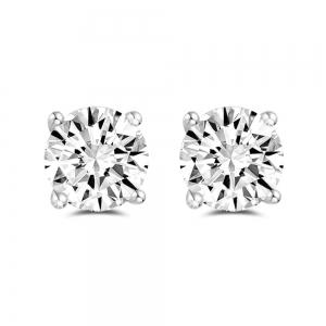 Novello Lab-grown Diamonds Solitaire Studs 4 Ct. T.w. in 10K White Gold