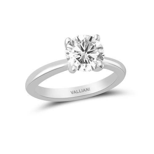 Novello Lab-grown Diamonds Round Solitaire Ring 1 Ct. T.w. in 10K White Gold