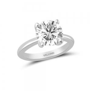 Novello Lab-grown Diamonds Round Solitaire Ring 2 Ct. T.w. in 10K White Gold