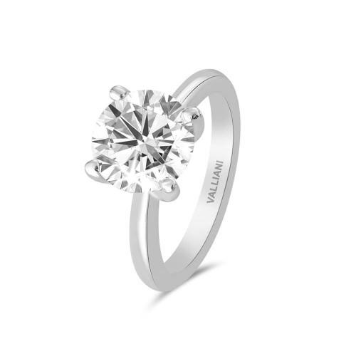 Novello Lab-grown Diamonds Round Solitaire Ring 2 Ct. T.w. in 10K White Gold