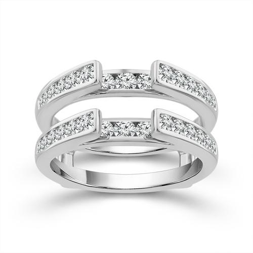 1 Ct. T.w. Lab-grown Diamond Wedding Ring Enhancer In 14Kt White Gold