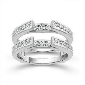 1 Ct. T.w. Lab-grown Diamond Wedding Ring Enhancer In 14Kt White Gold
