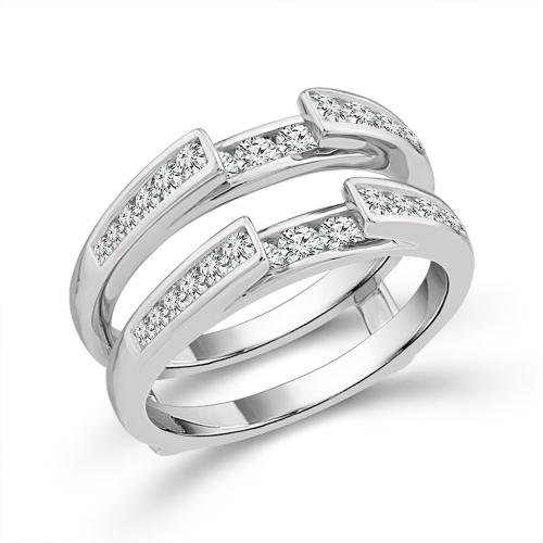 1 Ct. T.w. Lab-grown Diamond Wedding Ring Enhancer In 14Kt White Gold
