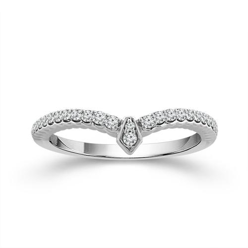1/4 Ct. T.w. Lab-grown Diamond Marquise Wedding Band In 14Kt White Gold