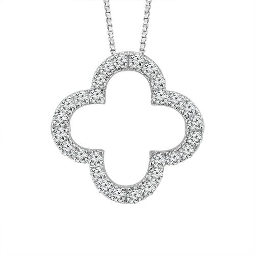Bella by Ovani® Lab-grown Diamonds Clover Pendant 0.30 Ct. T.w. in 14K White Gold
