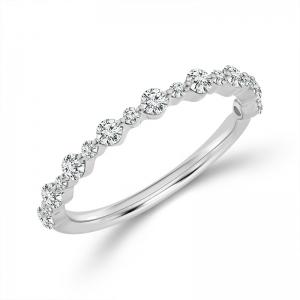 Novello Lab-grown Diamonds Round Wedding Band 0.50 Ct. T.w. in 14K White Gold