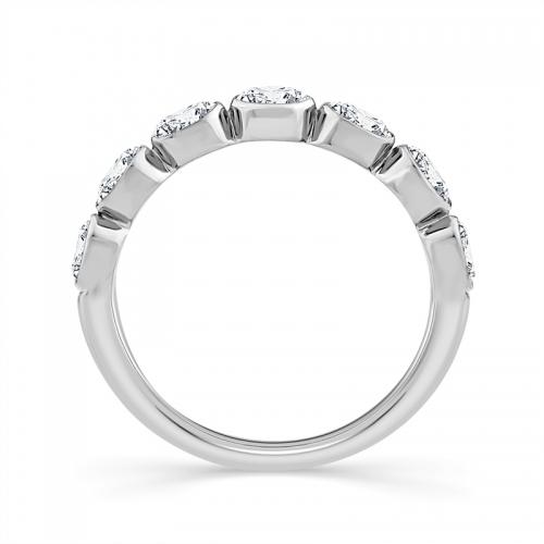Novello Lab-grown Diamonds Oval Wedding Band 1 Ct. T.w. in 14K White Gold