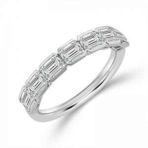 Novello Lab-grown Diamonds Emerald-cut Wedding Band 1.85 Ct. T.w. in 14K White Gold