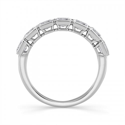 Novello Lab-grown Diamonds Emerald-cut Wedding Band 1.85 Ct. T.w. in 14K White Gold