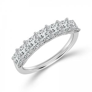 Novello Lab-grown Diamonds Princess-cut Wedding Band 1.85 Ct. T.w. in 14K White Gold