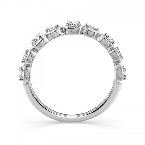 Novello Lab-grown Diamonds Oval Wedding Band 0.45 Ct. T.w. in 14K White Gold