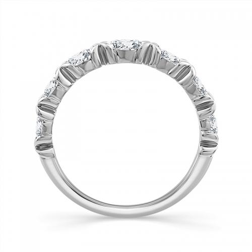 Novello Lab-grown Diamonds Marquise Wedding Band 0.55 Ct. T.w. in 14K White Gold
