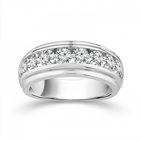 Novello Lab-grown Diamonds Round Channel-set Band 2.10 Ct. T.w. in 14K White Gold