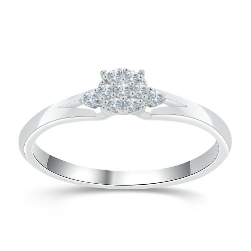 Love Spell Lab-grown Diamonds Promise Ring 0.10 Ct. T.w. in Sterling Silver