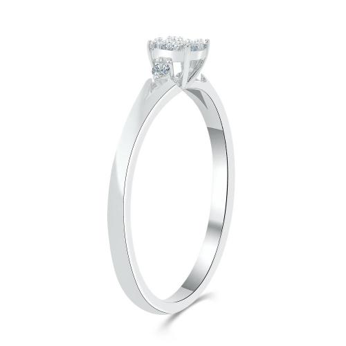 Love Spell Lab-grown Diamonds Promise Ring 0.10 Ct. T.w. in Sterling Silver