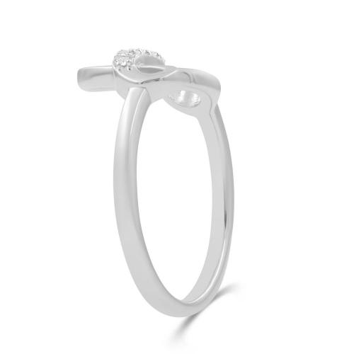 Love Spell Lab-grown Diamonds Letter A Initial Ring 0.10 Ct. T.w. in Sterling Silver