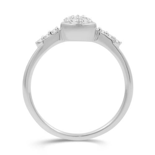 Love Spell Lab-grown Diamonds Pear Composite Ring 0.25 Ct. T.w. in Sterling Silver