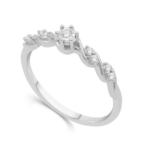 Love Spell Lab-grown Diamonds Band 0.10 Ct. T.w. in Sterling Silver