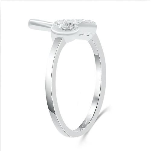 Love Spell Lab-grown Diamonds Letter D Initial Ring 0.10 Ct. T.w. in Sterling Silver