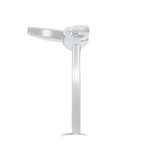 Love Spell Lab-grown Diamonds Letter D Initial Ring 0.10 Ct. T.w. in Sterling Silver