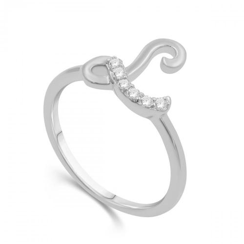 Love Spell Lab-grown Diamonds Letter I Initial Ring 0.10 Ct. T.w. in Sterling Silver