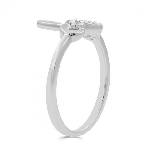 Love Spell Lab-grown Diamonds Letter I Initial Ring 0.10 Ct. T.w. in Sterling Silver