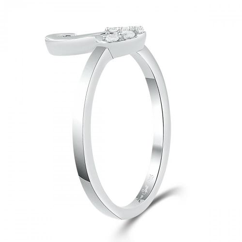 Love Spell Lab-grown Diamonds Letter S Initial Ring 0.10 Ct. T.w. in Sterling Silver