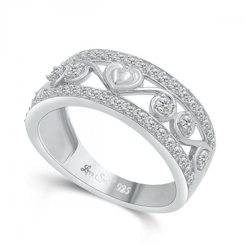 Love Spell Lab-grown Diamonds 2-row Band 0.50 Ct. T.w. in Sterling Silver