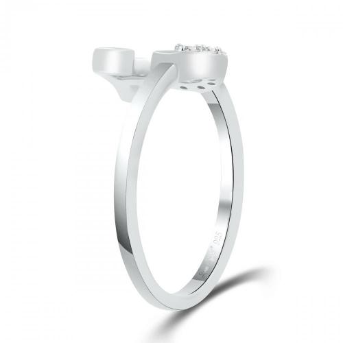 Love Spell Lab-grown Diamonds Letter J Initial Ring 0.10 Ct. T.w. in Sterling Silver